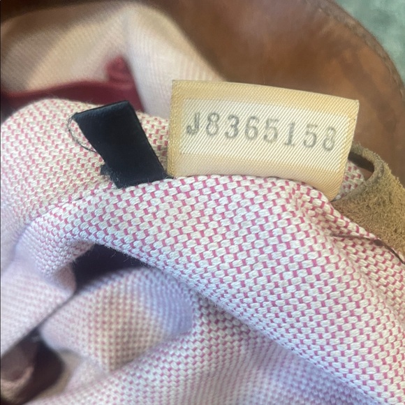 Dooney & Bourke Red Pebbled Leather Hobo with Braided Handle & Diagonal Zips Y2K - Picture 11 of 12